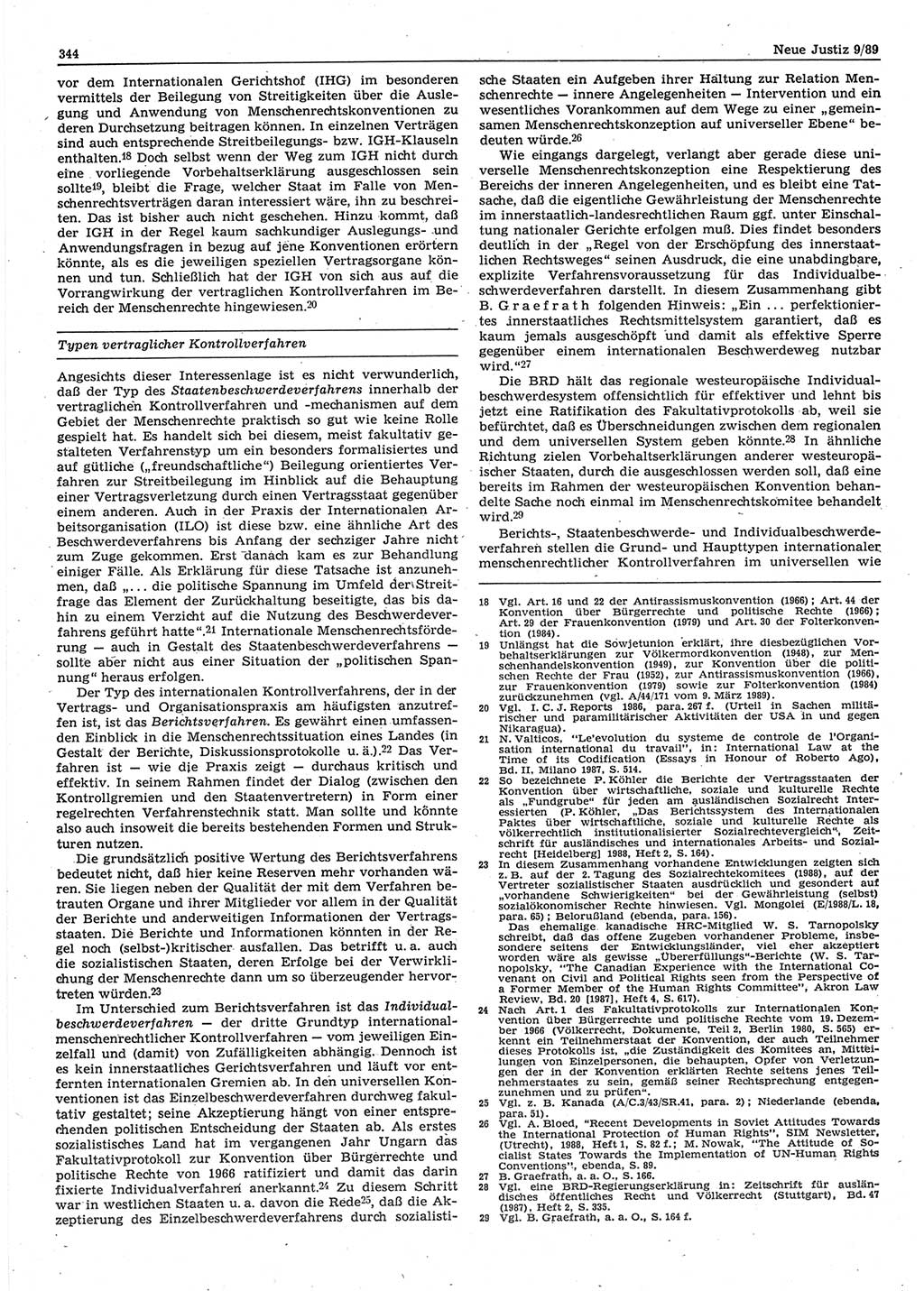 Neue Justiz (NJ), Zeitschrift für sozialistisches Recht und Gesetzlichkeit [Deutsche Demokratische Republik (DDR)], 43. Jahrgang 1989, Seite 344 (NJ DDR 1989, S. 344)