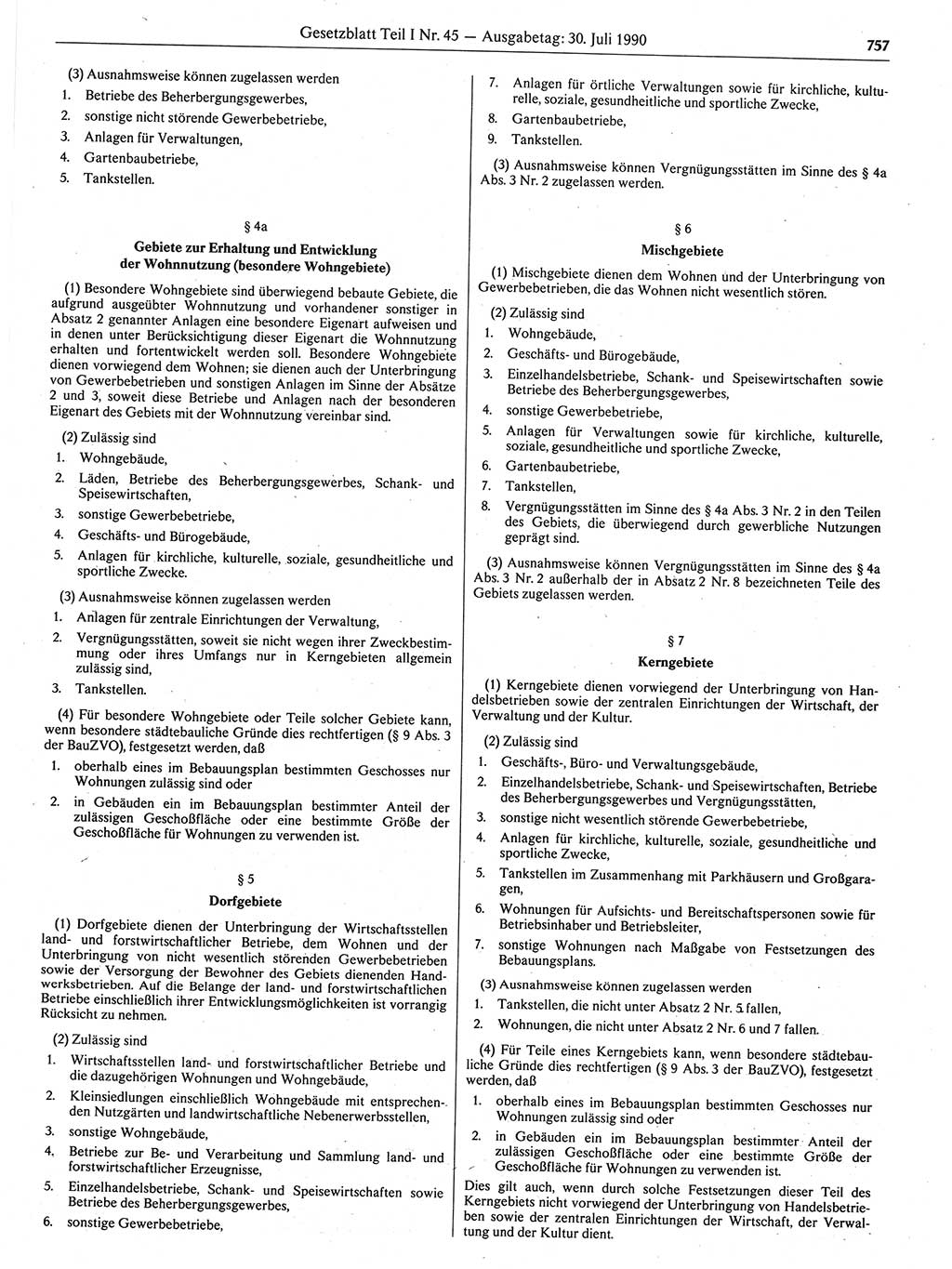 Gesetzblatt (GBl.) der Deutschen Demokratischen Republik (DDR) Teil Ⅰ 1990, Seite 757 (GBl. DDR Ⅰ 1990, S. 757)