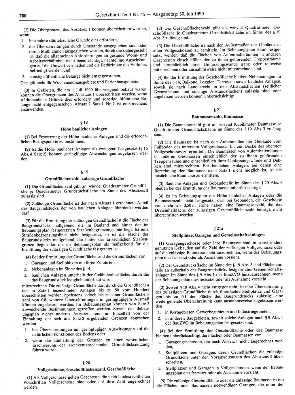 Gesetzblatt (GBl.) der Deutschen Demokratischen Republik (DDR) Teil Ⅰ 1990, Seite 760 (GBl. DDR Ⅰ 1990, S. 760)