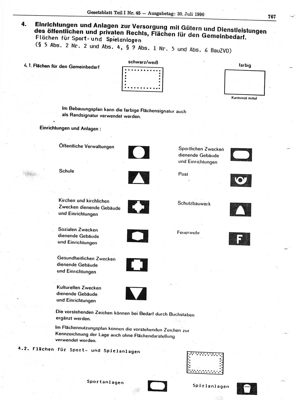 Gesetzblatt (GBl.) der Deutschen Demokratischen Republik (DDR) Teil Ⅰ 1990, Seite 767 (GBl. DDR Ⅰ 1990, S. 767)