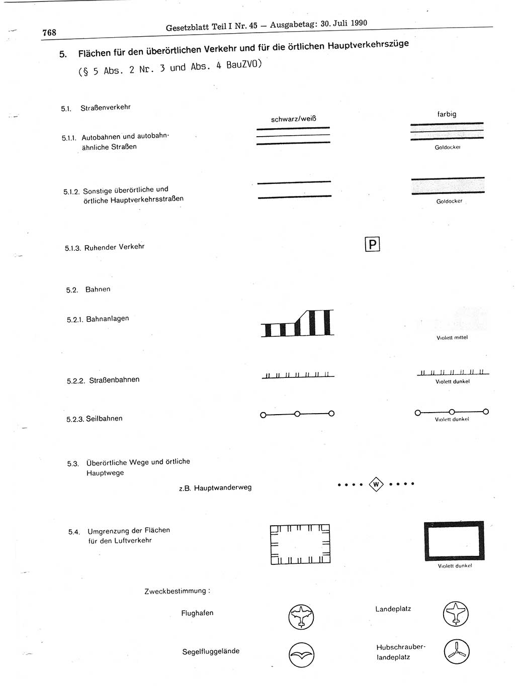 Gesetzblatt (GBl.) der Deutschen Demokratischen Republik (DDR) Teil Ⅰ 1990, Seite 768 (GBl. DDR Ⅰ 1990, S. 768)