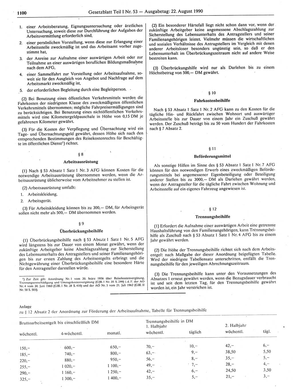 Gesetzblatt (GBl.) der Deutschen Demokratischen Republik (DDR) Teil Ⅰ 1990, Seite 1100 (GBl. DDR Ⅰ 1990, S. 1100)