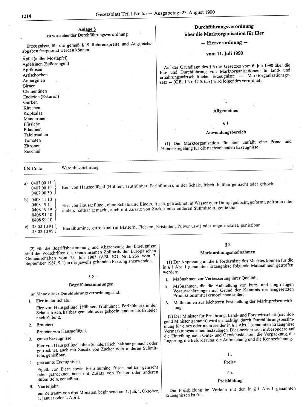 Gesetzblatt (GBl.) der Deutschen Demokratischen Republik (DDR) Teil Ⅰ 1990, Seite 1214 (GBl. DDR Ⅰ 1990, S. 1214)