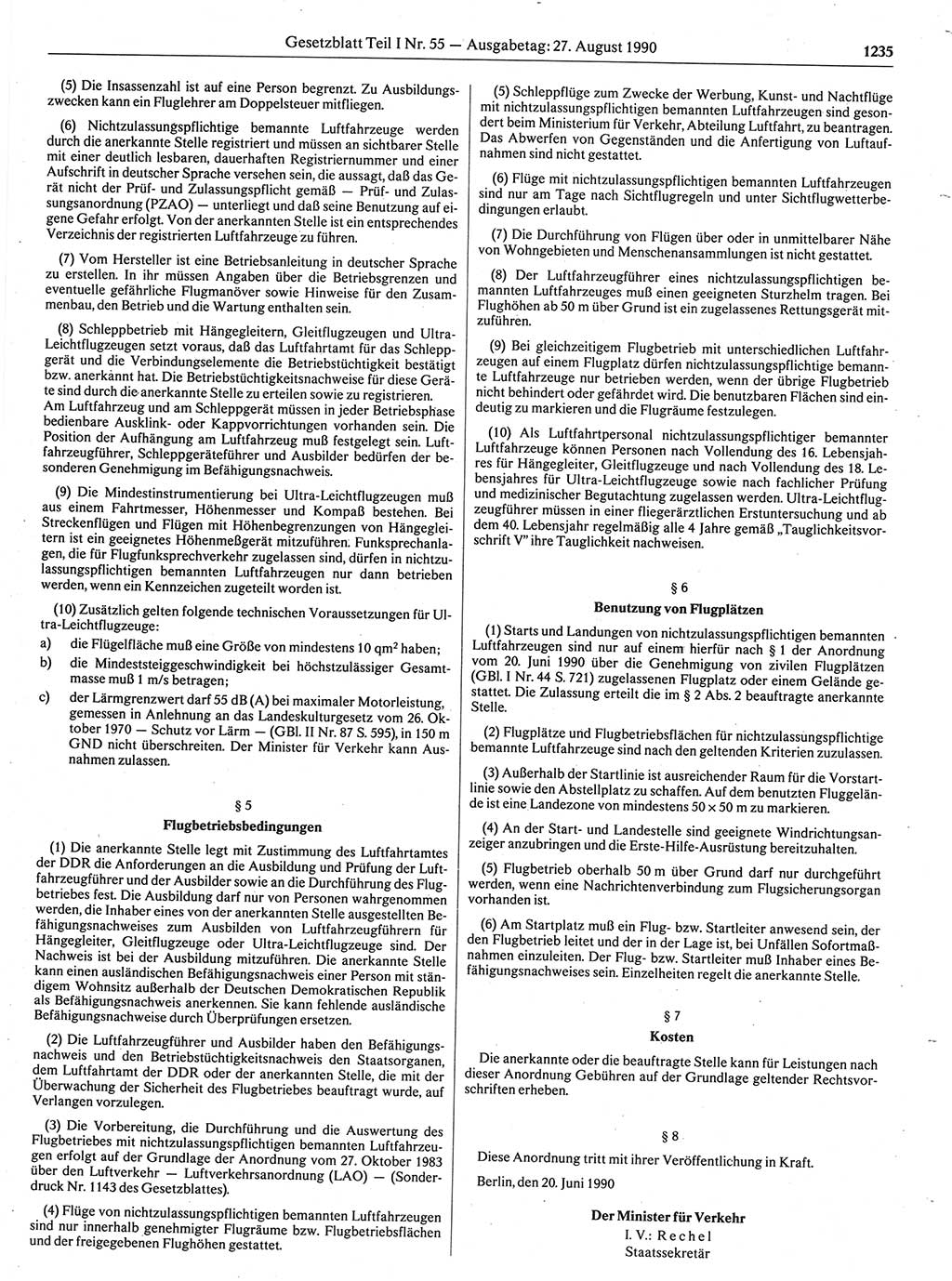 Gesetzblatt (GBl.) der Deutschen Demokratischen Republik (DDR) Teil Ⅰ 1990, Seite 1235 (GBl. DDR Ⅰ 1990, S. 1235)