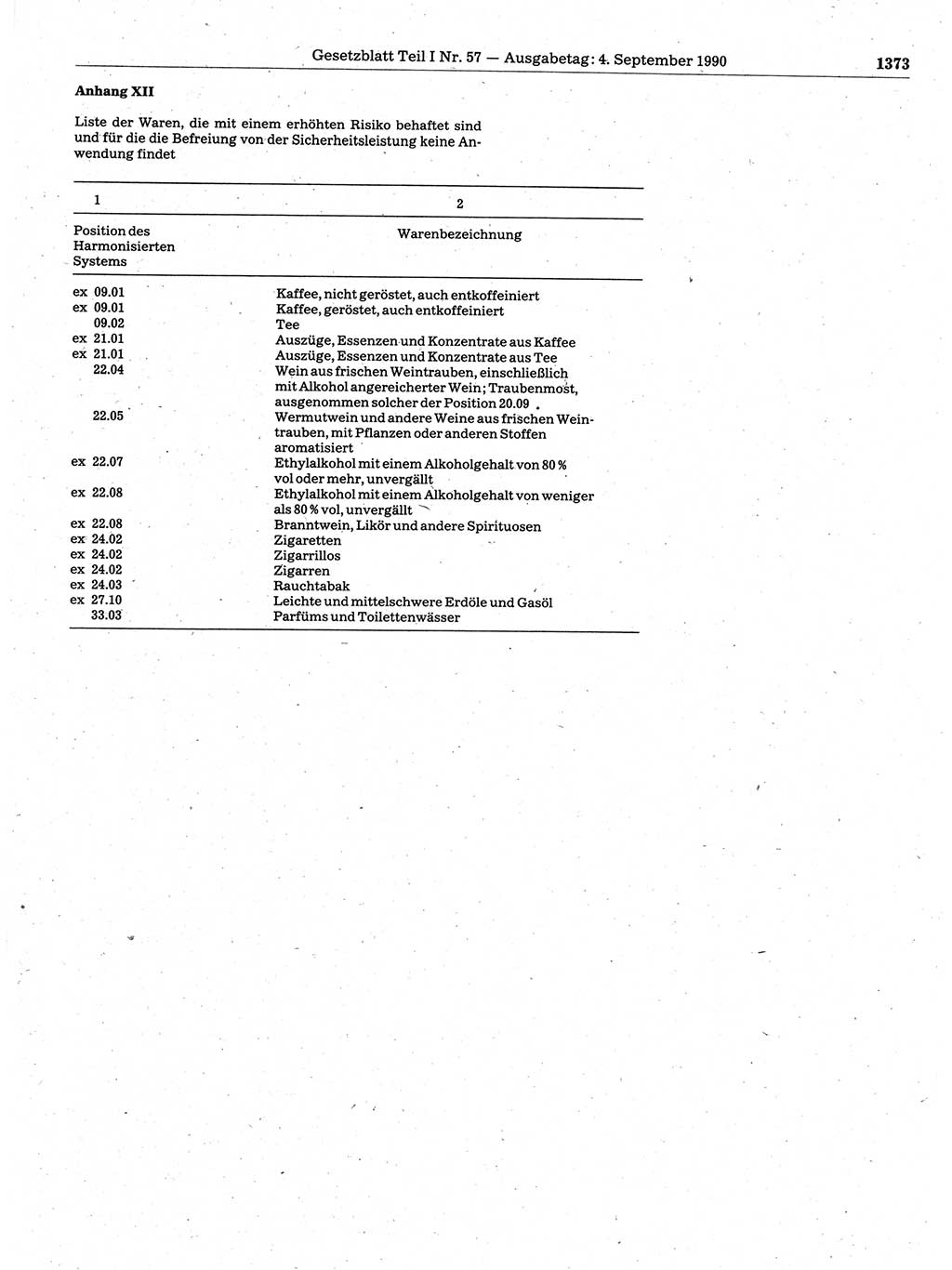 Gesetzblatt (GBl.) der Deutschen Demokratischen Republik (DDR) Teil Ⅰ 1990, Seite 1373 (GBl. DDR Ⅰ 1990, S. 1373)