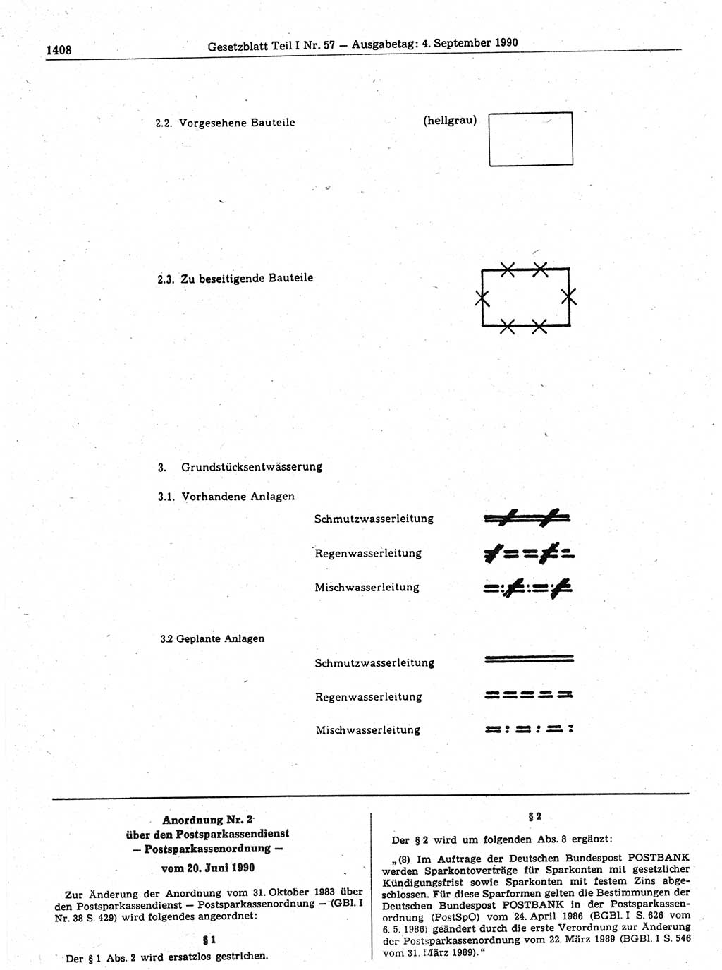 Gesetzblatt (GBl.) der Deutschen Demokratischen Republik (DDR) Teil Ⅰ 1990, Seite 1408 (GBl. DDR Ⅰ 1990, S. 1408)