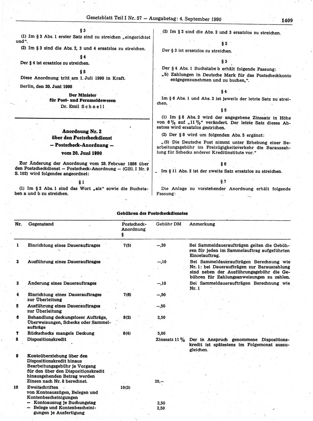 Gesetzblatt (GBl.) der Deutschen Demokratischen Republik (DDR) Teil Ⅰ 1990, Seite 1409 (GBl. DDR Ⅰ 1990, S. 1409)