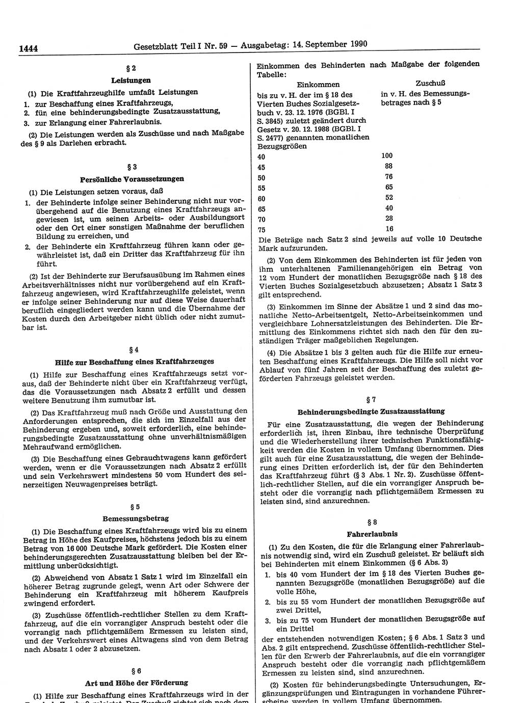 Gesetzblatt (GBl.) der Deutschen Demokratischen Republik (DDR) Teil Ⅰ 1990, Seite 1444 (GBl. DDR Ⅰ 1990, S. 1444)