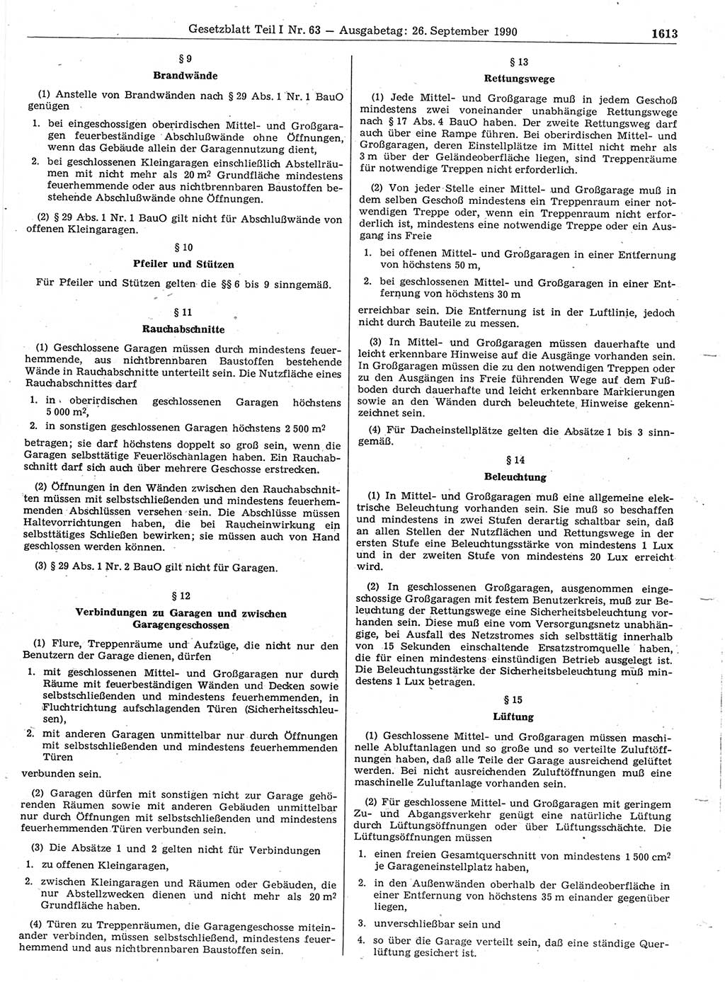 Gesetzblatt (GBl.) der Deutschen Demokratischen Republik (DDR) Teil Ⅰ 1990, Seite 1613 (GBl. DDR Ⅰ 1990, S. 1613)