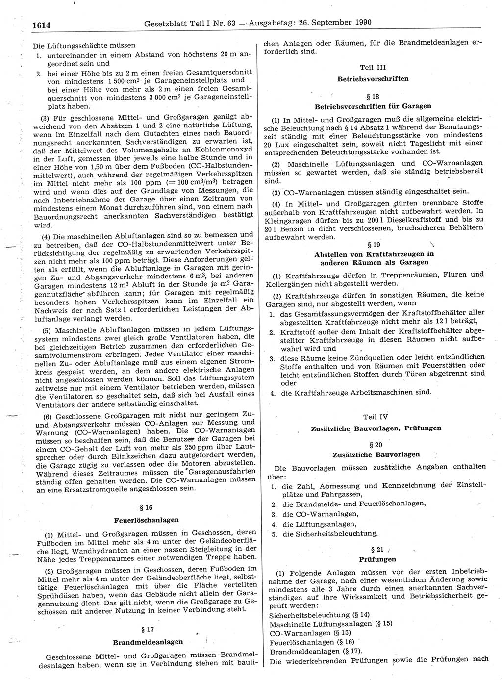 Gesetzblatt (GBl.) der Deutschen Demokratischen Republik (DDR) Teil Ⅰ 1990, Seite 1614 (GBl. DDR Ⅰ 1990, S. 1614)