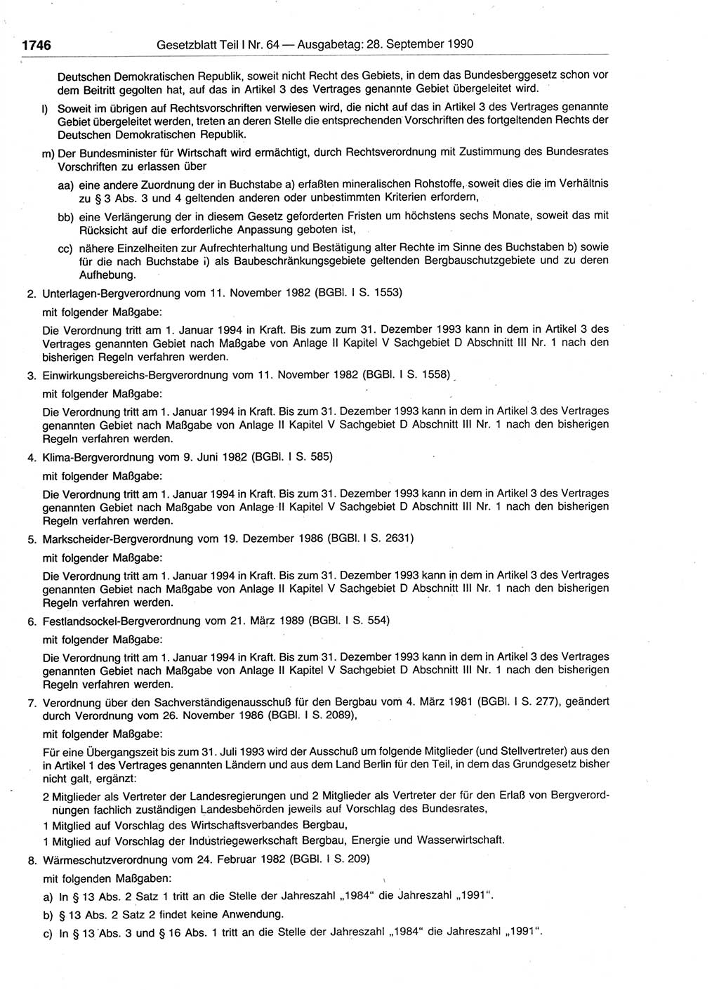 Gesetzblatt (GBl.) der Deutschen Demokratischen Republik (DDR) Teil Ⅰ 1990, Seite 1746 (GBl. DDR Ⅰ 1990, S. 1746)