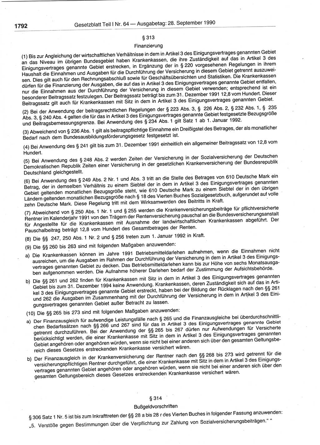Gesetzblatt (GBl.) der Deutschen Demokratischen Republik (DDR) Teil Ⅰ 1990, Seite 1792 (GBl. DDR Ⅰ 1990, S. 1792)
