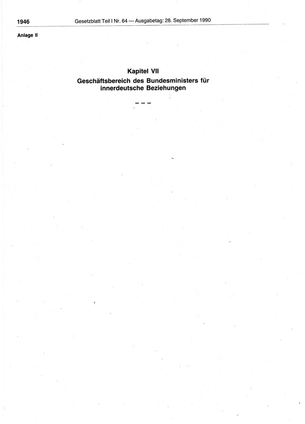 Gesetzblatt (GBl.) der Deutschen Demokratischen Republik (DDR) Teil Ⅰ 1990, Seite 1946 (GBl. DDR Ⅰ 1990, S. 1946)