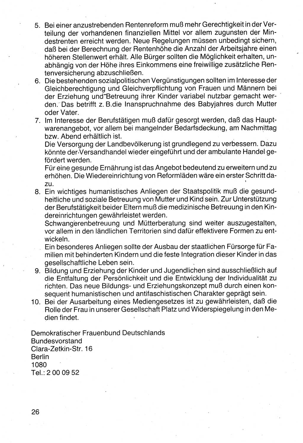 Politische Parteien und Bewegungen der DDR (Deutsche Demokratische Republik) über sich selbst 1990, Seite 26 (Pol. Part. Bew. DDR 1990, S. 26)