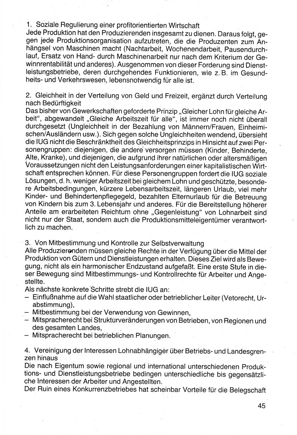 Politische Parteien und Bewegungen der DDR (Deutsche Demokratische Republik) über sich selbst 1990, Seite 45 (Pol. Part. Bew. DDR 1990, S. 45)