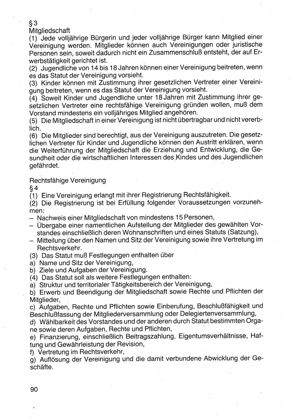 Politische Parteien und Bewegungen der DDR (Deutsche Demokratische Republik) über sich selbst 1990, Seite 90 (Pol. Part. Bew. DDR 1990, S. 90)