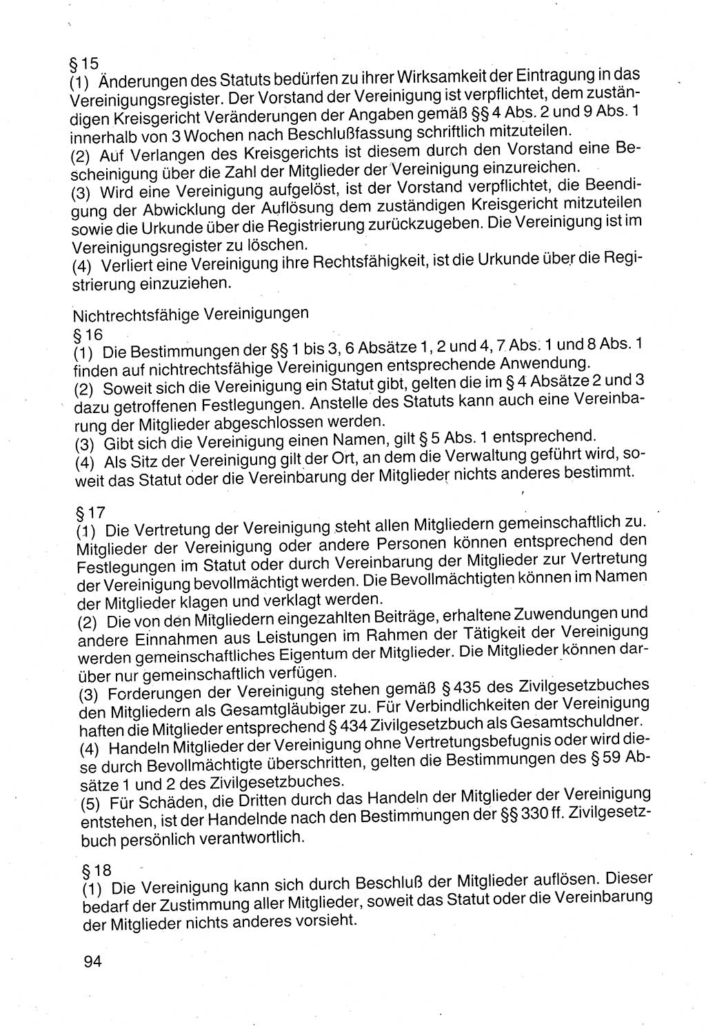 Politische Parteien und Bewegungen der DDR (Deutsche Demokratische Republik) über sich selbst 1990, Seite 94 (Pol. Part. Bew. DDR 1990, S. 94)