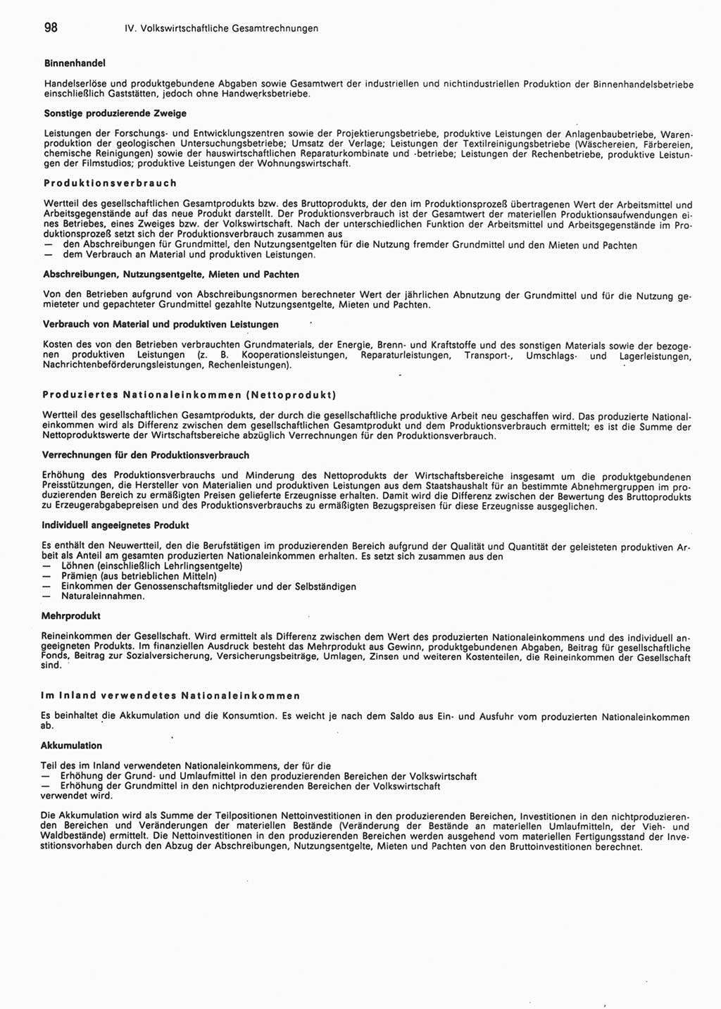 Statistisches Jahrbuch der Deutschen Demokratischen Republik (DDR) 1990, Seite 98 (Stat. Jb. DDR 1990, S. 98)