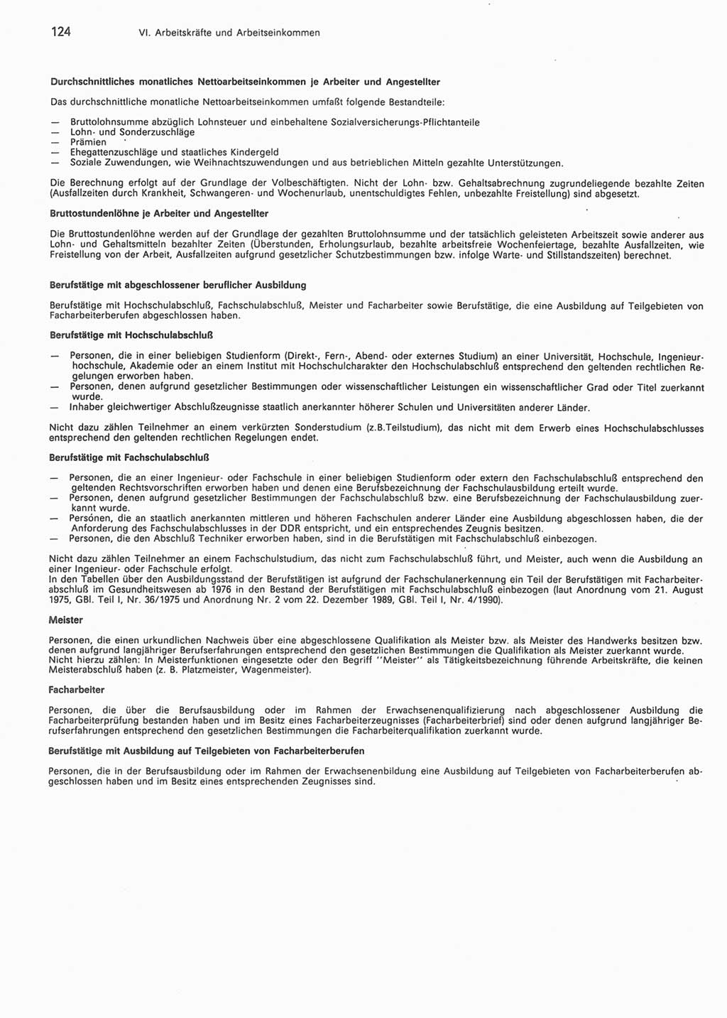 Statistisches Jahrbuch der Deutschen Demokratischen Republik (DDR) 1990, Seite 124 (Stat. Jb. DDR 1990, S. 124)