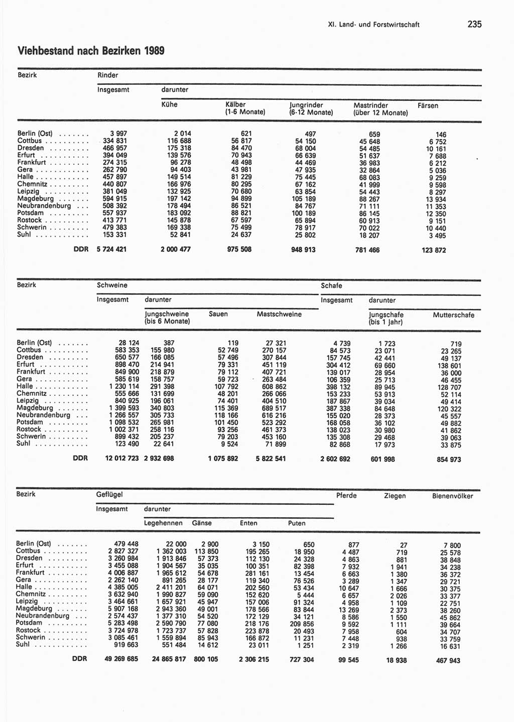 Statistisches Jahrbuch der Deutschen Demokratischen Republik (DDR) 1990, Seite 235 (Stat. Jb. DDR 1990, S. 235)