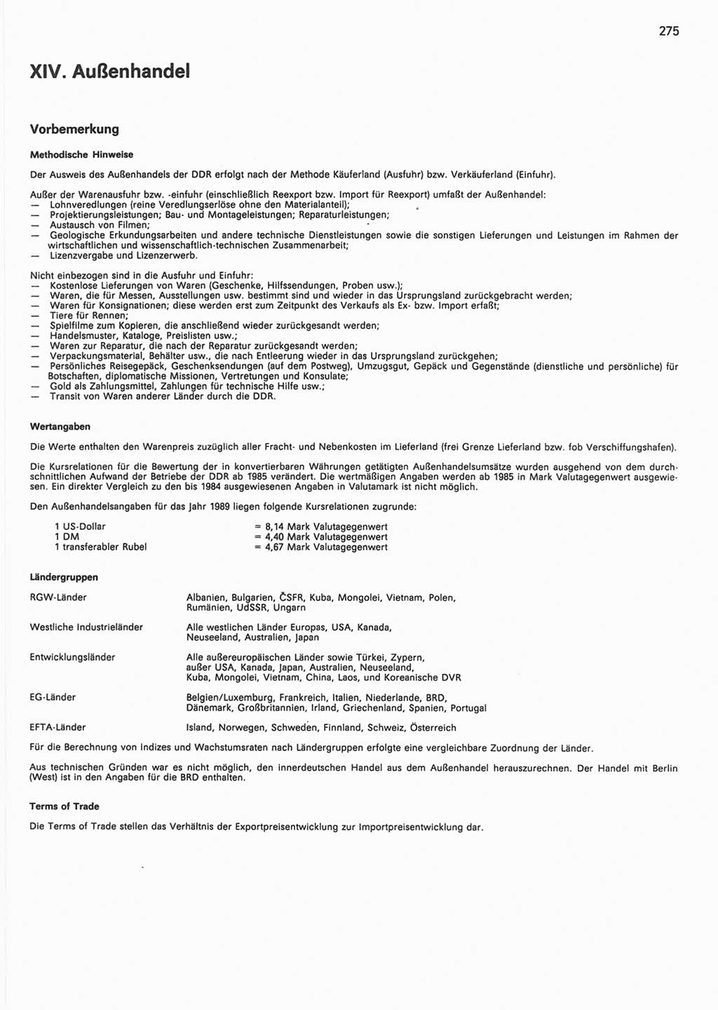 Statistisches Jahrbuch der Deutschen Demokratischen Republik (DDR) 1990, Seite 275 (Stat. Jb. DDR 1990, S. 275)