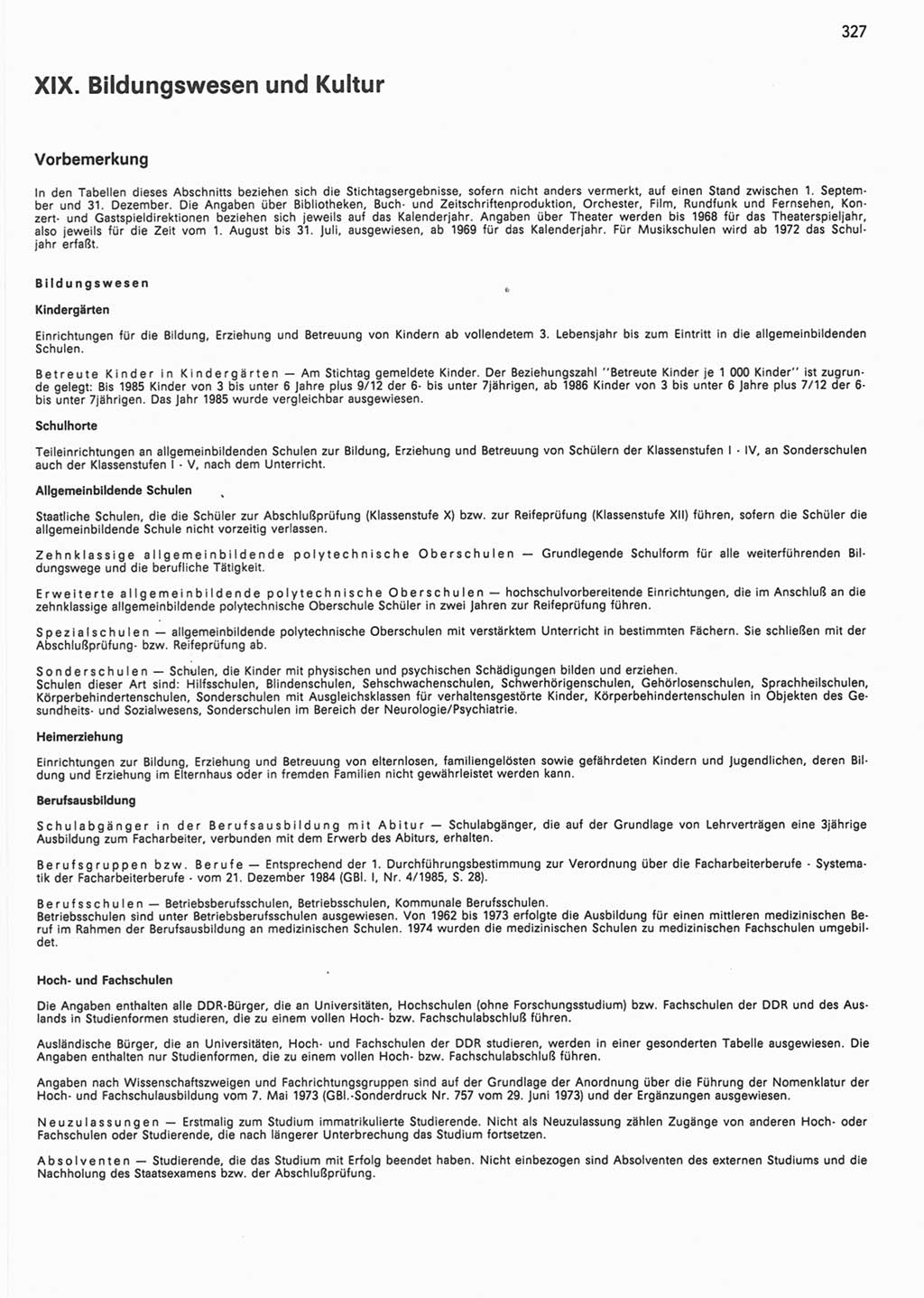 Statistisches Jahrbuch der Deutschen Demokratischen Republik (DDR) 1990, Seite 327 (Stat. Jb. DDR 1990, S. 327)