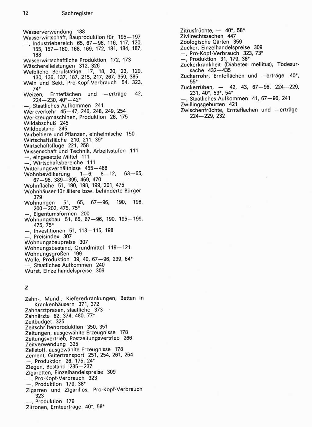 Statistisches Jahrbuch der Deutschen Demokratischen Republik (DDR) 1990, Seite 12 (Stat. Jb. DDR 1990, S. 12)