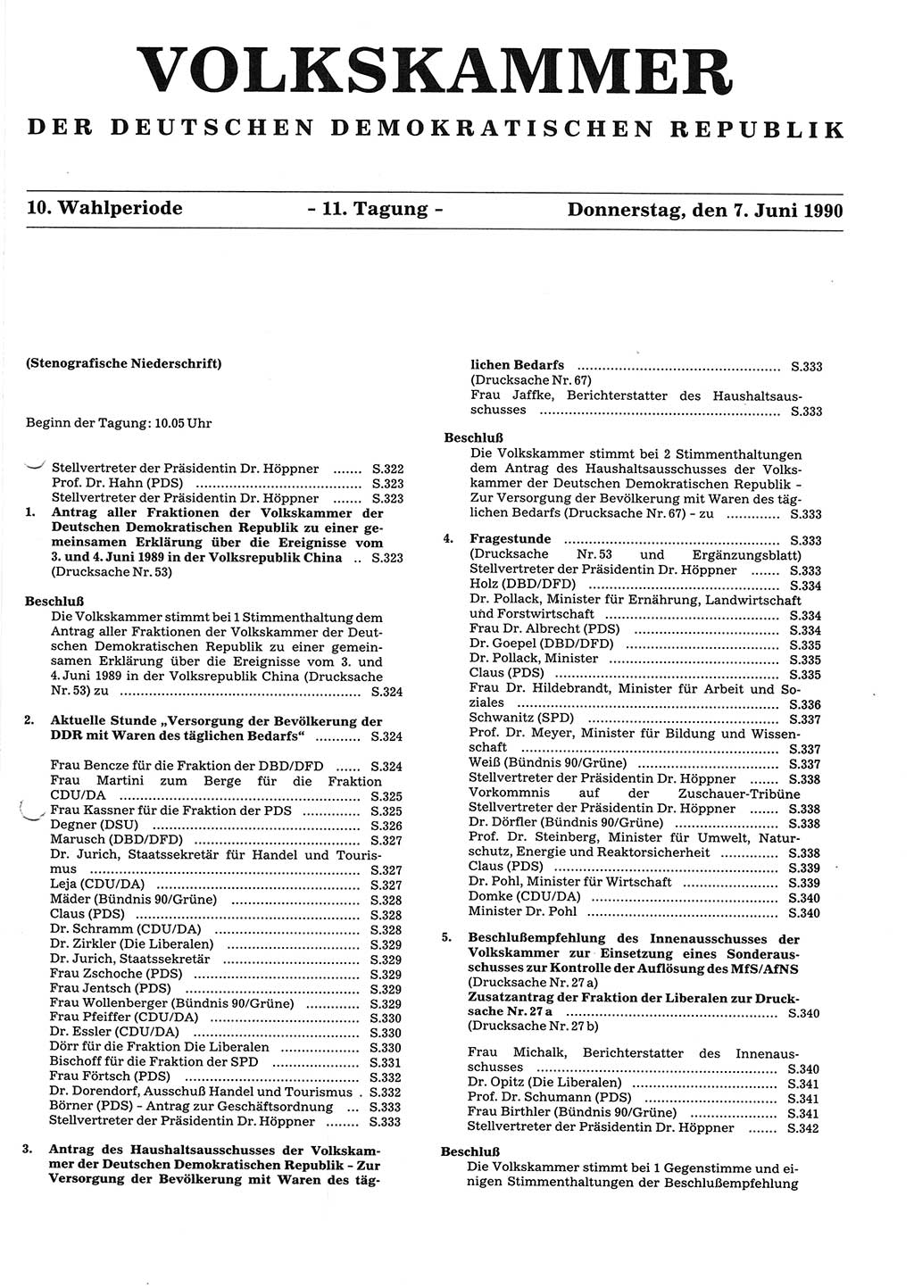 Tagungen der Volkskammer (VK) der Deutschen Demokratischen Republik (DDR), 10. Wahlperiode 1990, Seite 321 (VK. DDR 10. WP. 1990, Prot. Tg. 1-38, 5.4.-2.10.1990, S. 321)