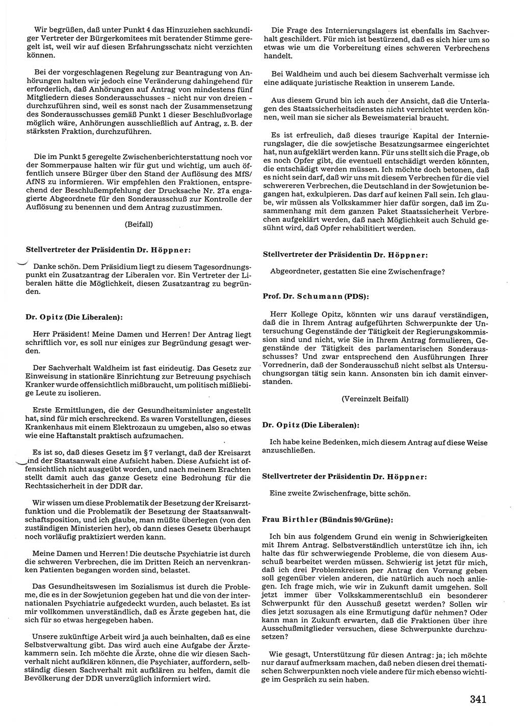 Tagungen der Volkskammer (VK) der Deutschen Demokratischen Republik (DDR), 10. Wahlperiode 1990, Seite 341 (VK. DDR 10. WP. 1990, Prot. Tg. 1-38, 5.4.-2.10.1990, S. 341)