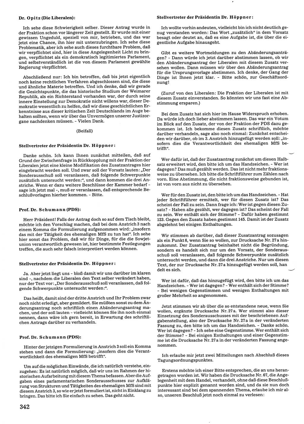 Tagungen der Volkskammer (VK) der Deutschen Demokratischen Republik (DDR), 10. Wahlperiode 1990, Seite 342 (VK. DDR 10. WP. 1990, Prot. Tg. 1-38, 5.4.-2.10.1990, S. 342)