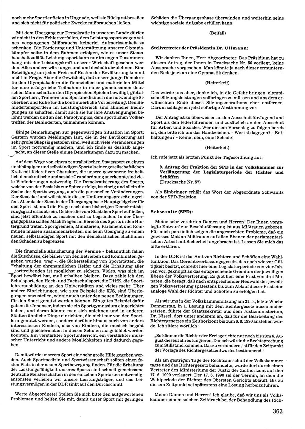 Tagungen der Volkskammer (VK) der Deutschen Demokratischen Republik (DDR), 10. Wahlperiode 1990, Seite 363 (VK. DDR 10. WP. 1990, Prot. Tg. 1-38, 5.4.-2.10.1990, S. 363)