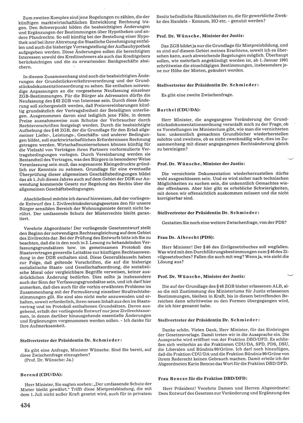 Tagungen der Volkskammer (VK) der Deutschen Demokratischen Republik (DDR), 10. Wahlperiode 1990, Seite 434 (VK. DDR 10. WP. 1990, Prot. Tg. 1-38, 5.4.-2.10.1990, S. 434)