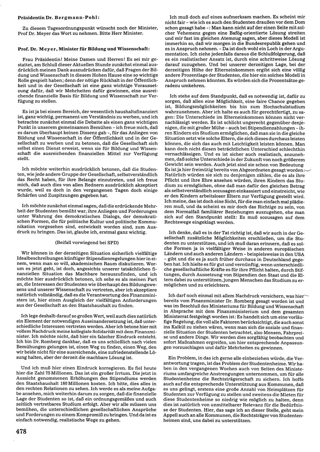 Tagungen der Volkskammer (VK) der Deutschen Demokratischen Republik (DDR), 10. Wahlperiode 1990, Seite 478 (VK. DDR 10. WP. 1990, Prot. Tg. 1-38, 5.4.-2.10.1990, S. 478)