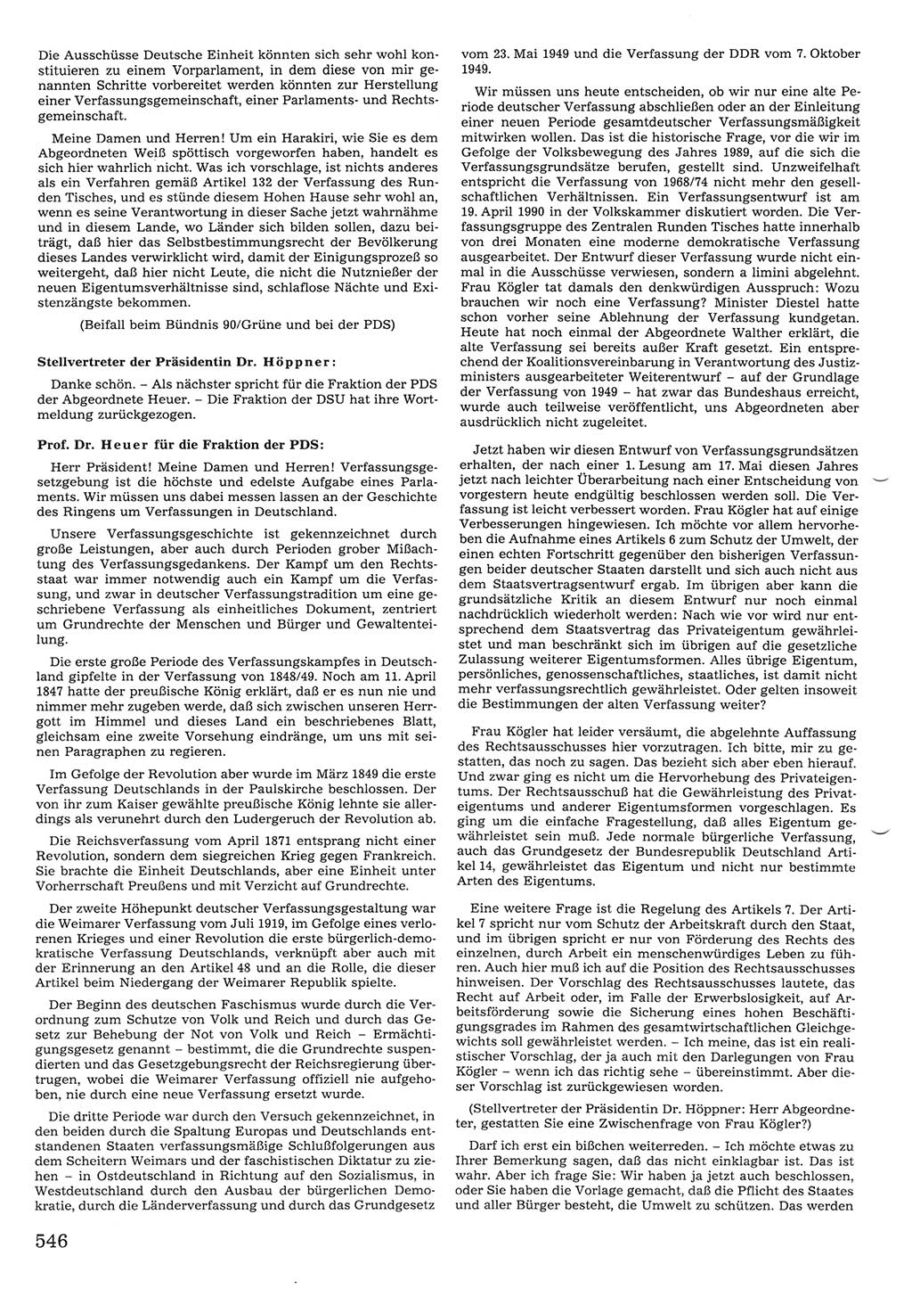 Tagungen der Volkskammer (VK) der Deutschen Demokratischen Republik (DDR), 10. Wahlperiode 1990, Seite 546 (VK. DDR 10. WP. 1990, Prot. Tg. 1-38, 5.4.-2.10.1990, S. 546)