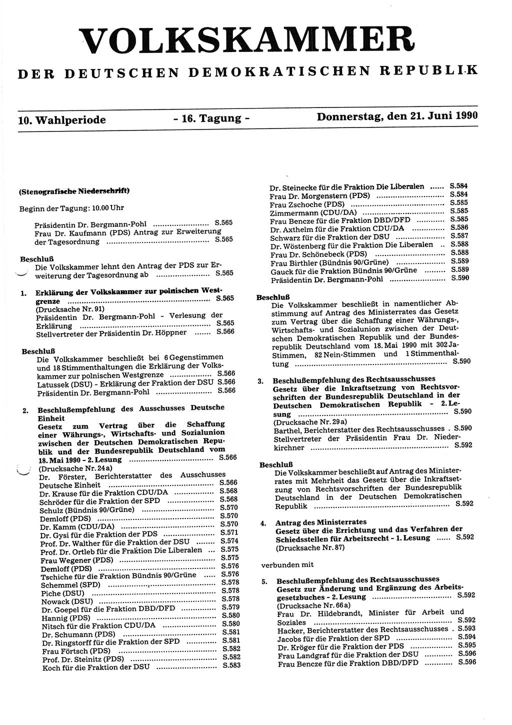 Tagungen der Volkskammer (VK) der Deutschen Demokratischen Republik (DDR), 10. Wahlperiode 1990, Seite 563 (VK. DDR 10. WP. 1990, Prot. Tg. 1-38, 5.4.-2.10.1990, S. 563)