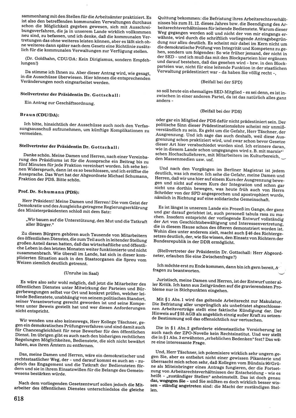 Tagungen der Volkskammer (VK) der Deutschen Demokratischen Republik (DDR), 10. Wahlperiode 1990, Seite 618 (VK. DDR 10. WP. 1990, Prot. Tg. 1-38, 5.4.-2.10.1990, S. 618)