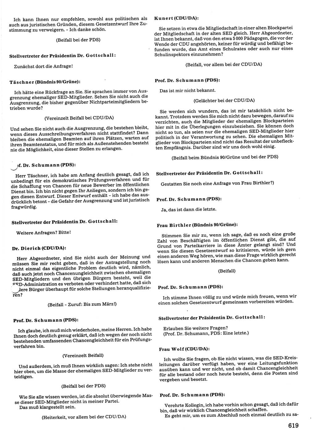 Tagungen der Volkskammer (VK) der Deutschen Demokratischen Republik (DDR), 10. Wahlperiode 1990, Seite 619 (VK. DDR 10. WP. 1990, Prot. Tg. 1-38, 5.4.-2.10.1990, S. 619)
