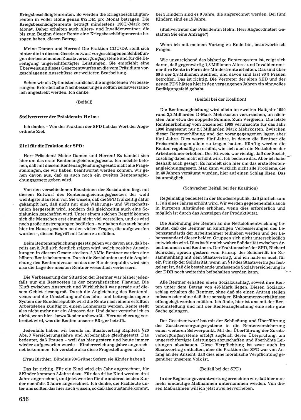 Tagungen der Volkskammer (VK) der Deutschen Demokratischen Republik (DDR), 10. Wahlperiode 1990, Seite 656 (VK. DDR 10. WP. 1990, Prot. Tg. 1-38, 5.4.-2.10.1990, S. 656)