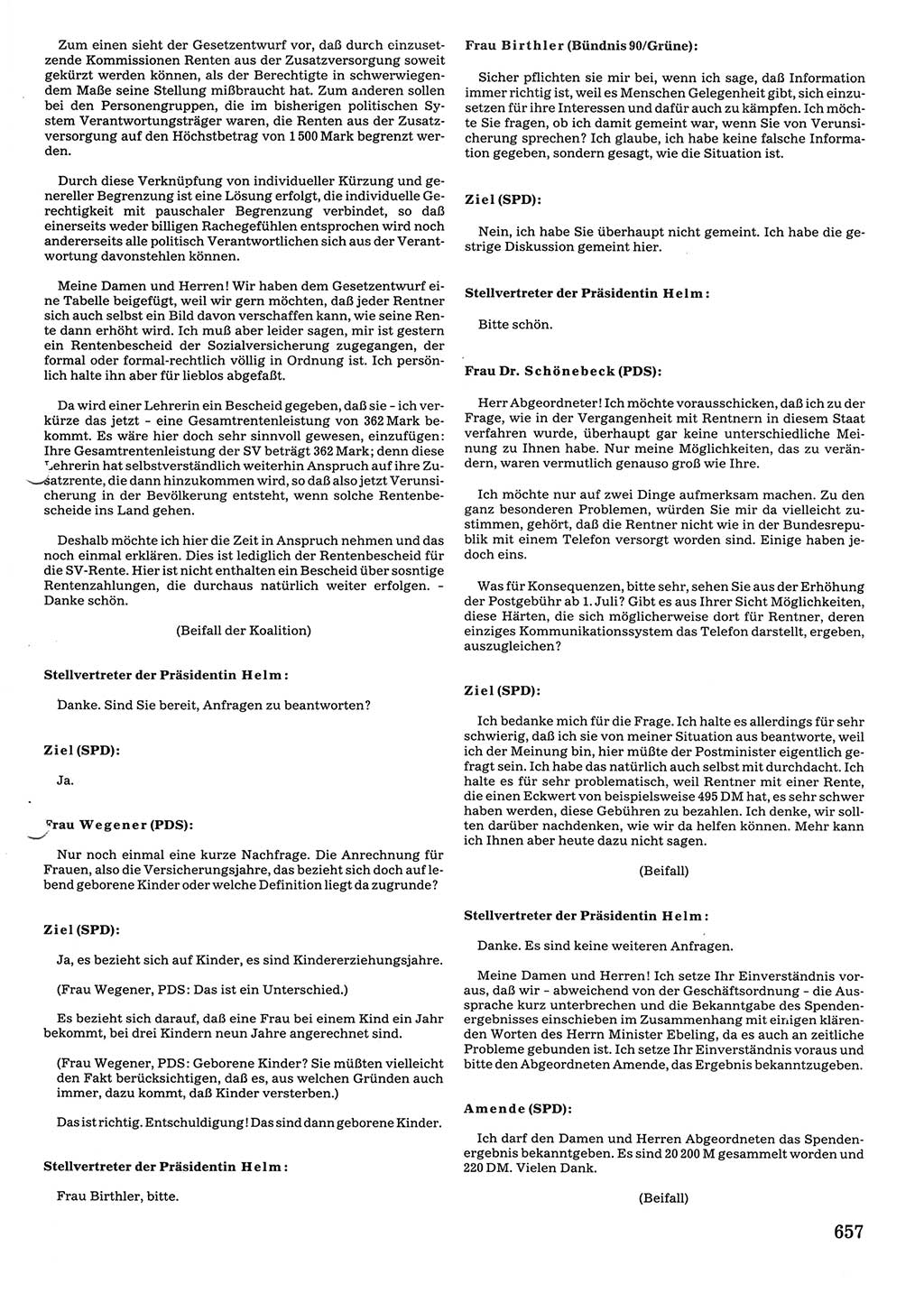 Tagungen der Volkskammer (VK) der Deutschen Demokratischen Republik (DDR), 10. Wahlperiode 1990, Seite 657 (VK. DDR 10. WP. 1990, Prot. Tg. 1-38, 5.4.-2.10.1990, S. 657)