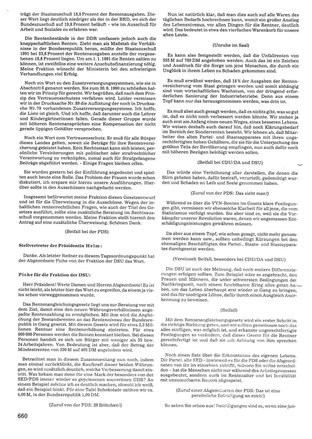 Tagungen der Volkskammer (VK) der Deutschen Demokratischen Republik (DDR), 10. Wahlperiode 1990, Seite 660 (VK. DDR 10. WP. 1990, Prot. Tg. 1-38, 5.4.-2.10.1990, S. 660)