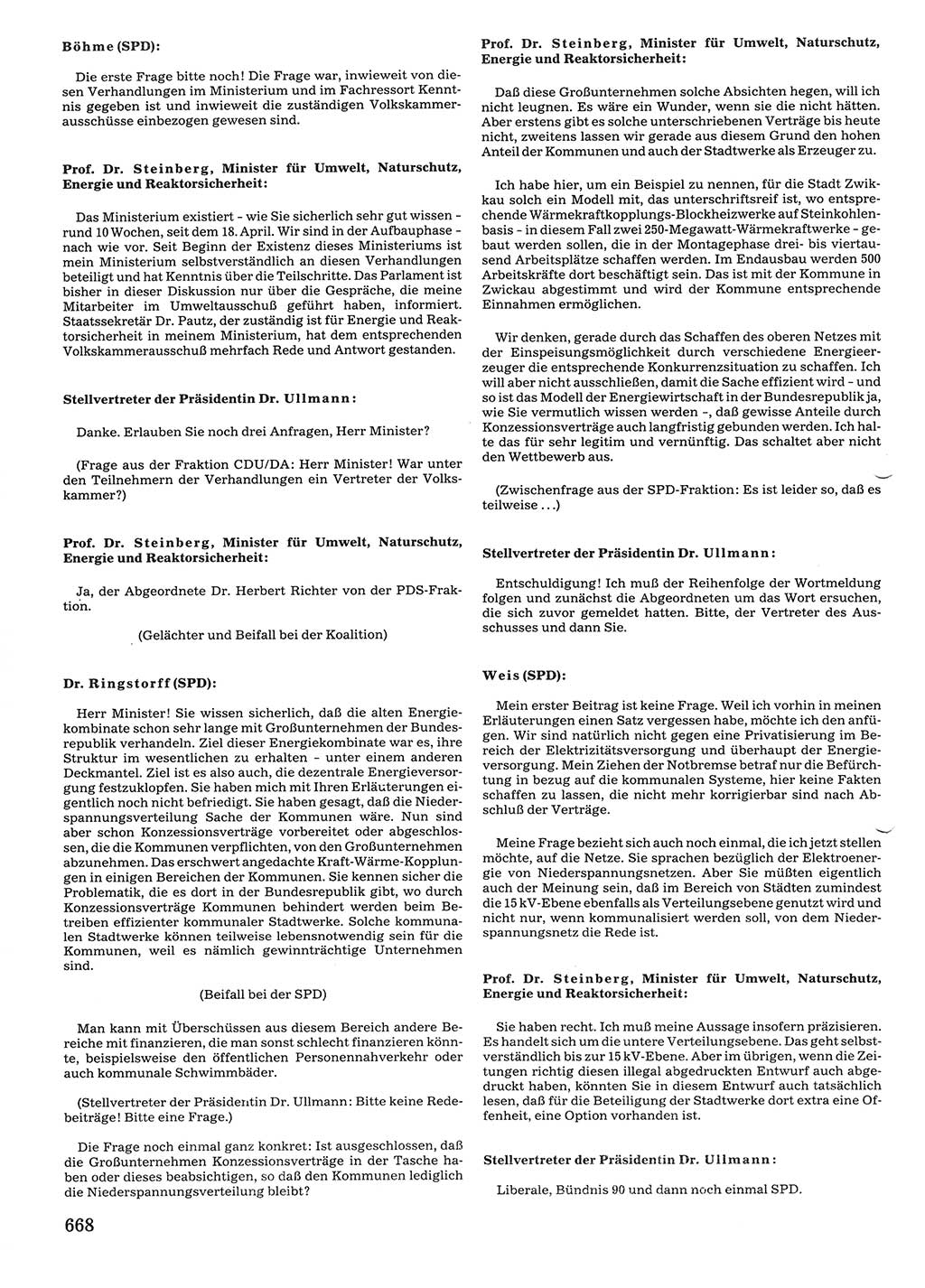 Tagungen der Volkskammer (VK) der Deutschen Demokratischen Republik (DDR), 10. Wahlperiode 1990, Seite 668 (VK. DDR 10. WP. 1990, Prot. Tg. 1-38, 5.4.-2.10.1990, S. 668)