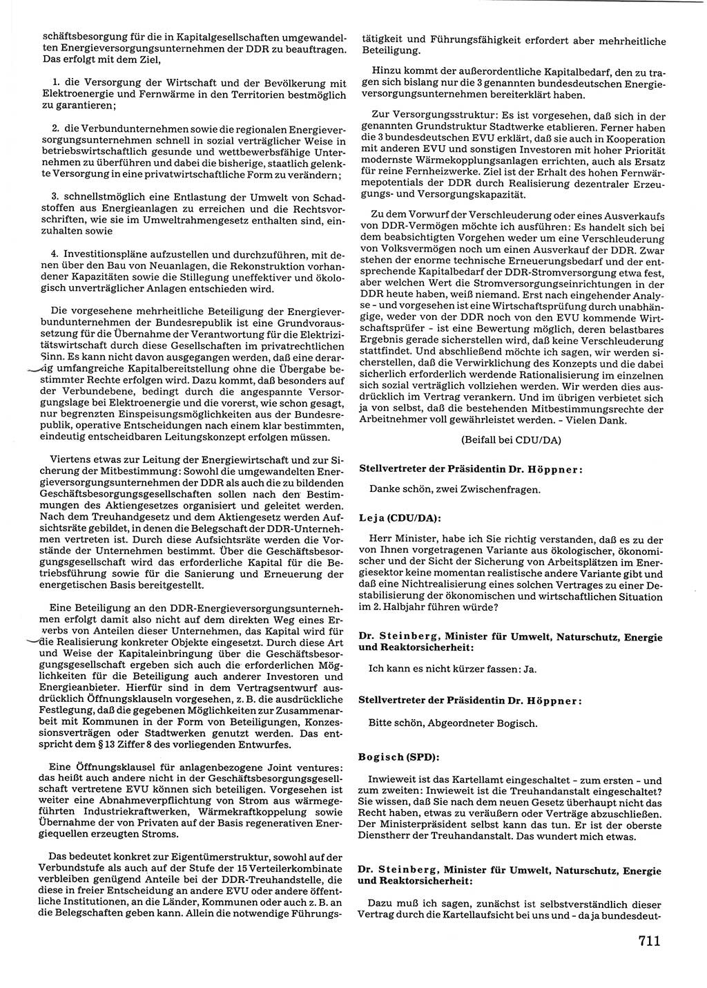 Tagungen der Volkskammer (VK) der Deutschen Demokratischen Republik (DDR), 10. Wahlperiode 1990, Seite 711 (VK. DDR 10. WP. 1990, Prot. Tg. 1-38, 5.4.-2.10.1990, S. 711)