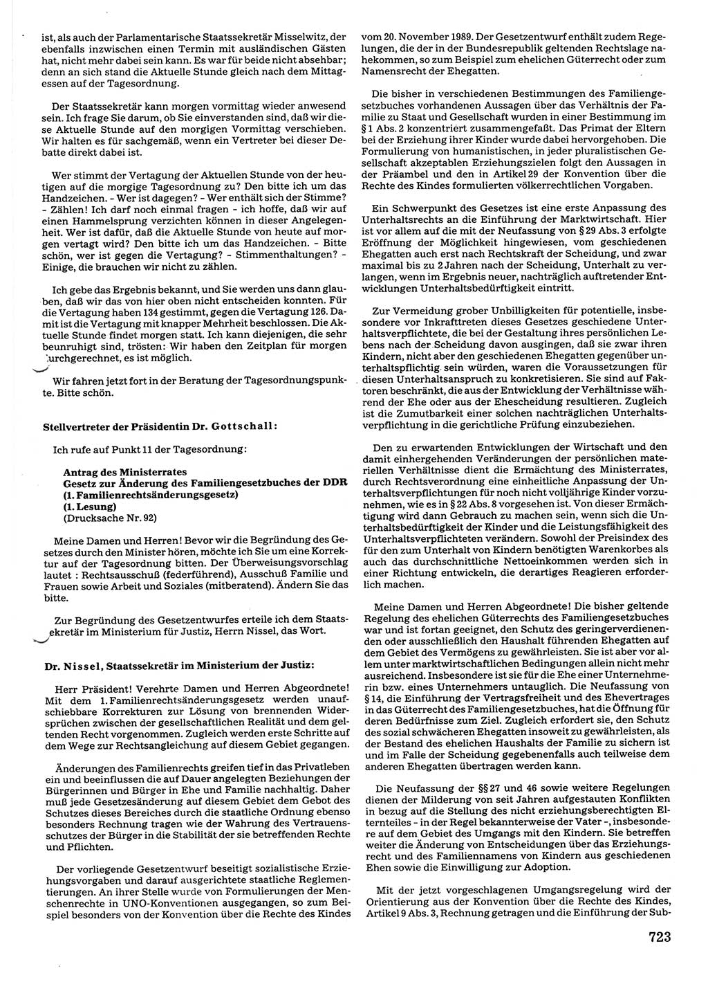 Tagungen der Volkskammer (VK) der Deutschen Demokratischen Republik (DDR), 10. Wahlperiode 1990, Seite 723 (VK. DDR 10. WP. 1990, Prot. Tg. 1-38, 5.4.-2.10.1990, S. 723)