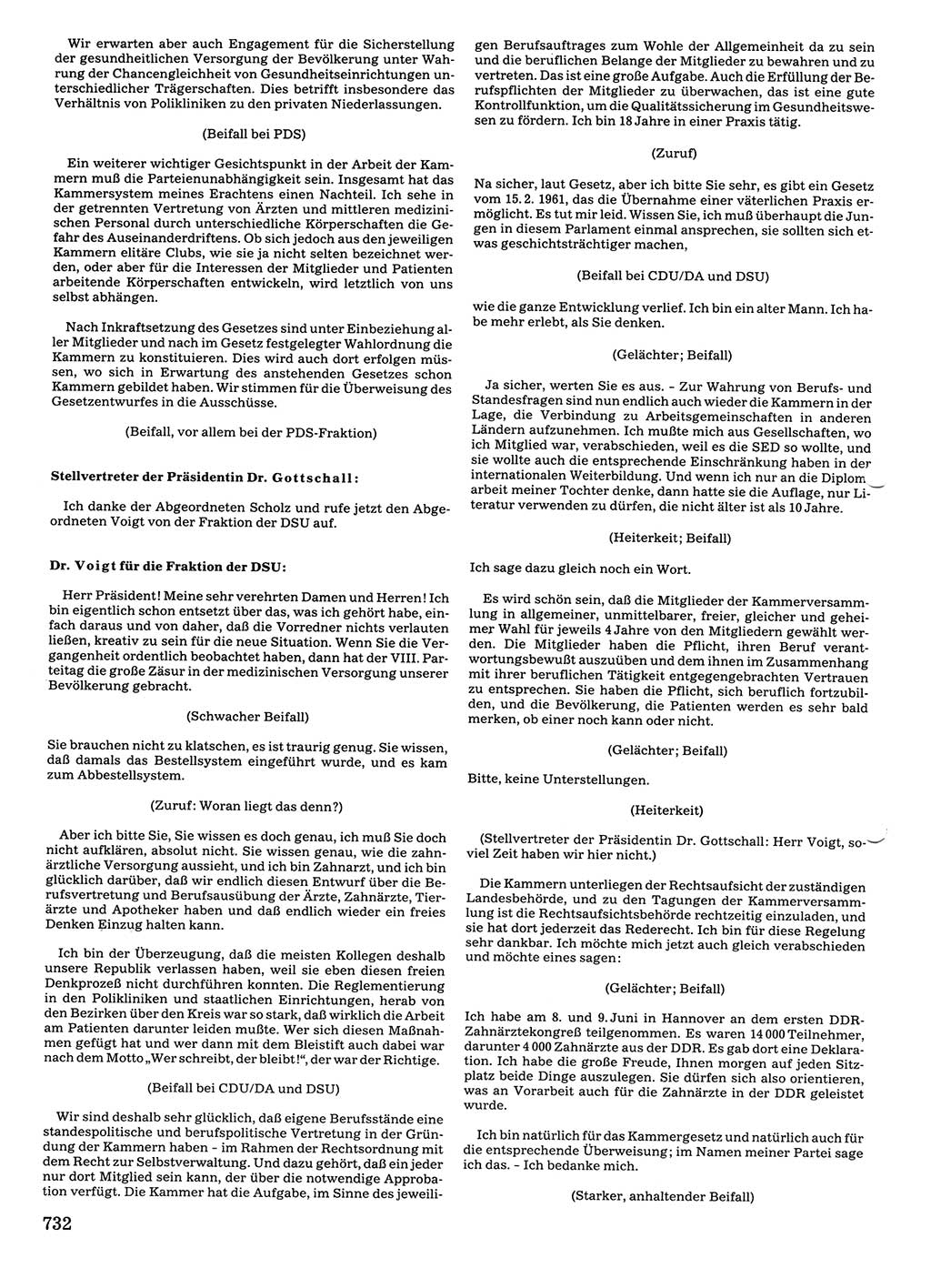 Tagungen der Volkskammer (VK) der Deutschen Demokratischen Republik (DDR), 10. Wahlperiode 1990, Seite 732 (VK. DDR 10. WP. 1990, Prot. Tg. 1-38, 5.4.-2.10.1990, S. 732)