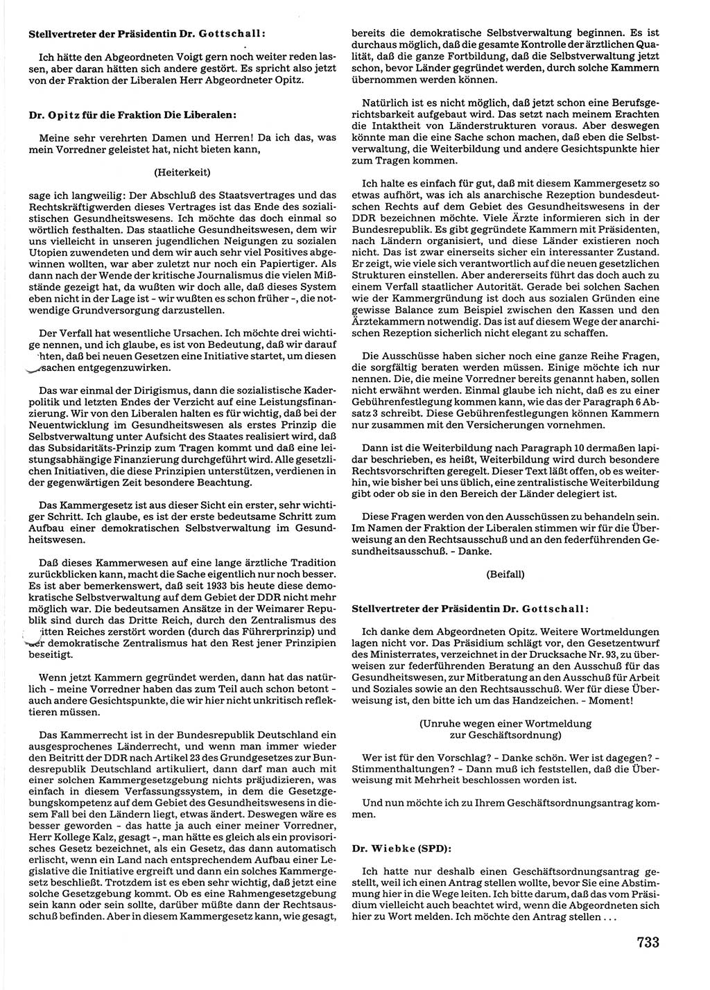 Tagungen der Volkskammer (VK) der Deutschen Demokratischen Republik (DDR), 10. Wahlperiode 1990, Seite 733 (VK. DDR 10. WP. 1990, Prot. Tg. 1-38, 5.4.-2.10.1990, S. 733)