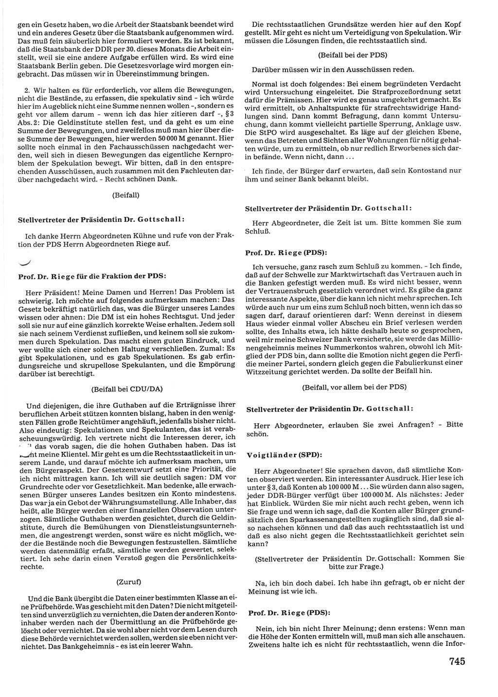 Tagungen der Volkskammer (VK) der Deutschen Demokratischen Republik (DDR), 10. Wahlperiode 1990, Seite 745 (VK. DDR 10. WP. 1990, Prot. Tg. 1-38, 5.4.-2.10.1990, S. 745)