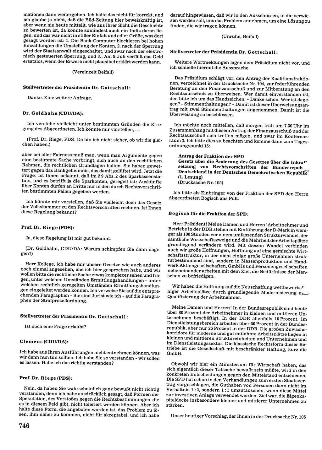 Tagungen der Volkskammer (VK) der Deutschen Demokratischen Republik (DDR), 10. Wahlperiode 1990, Seite 746 (VK. DDR 10. WP. 1990, Prot. Tg. 1-38, 5.4.-2.10.1990, S. 746)