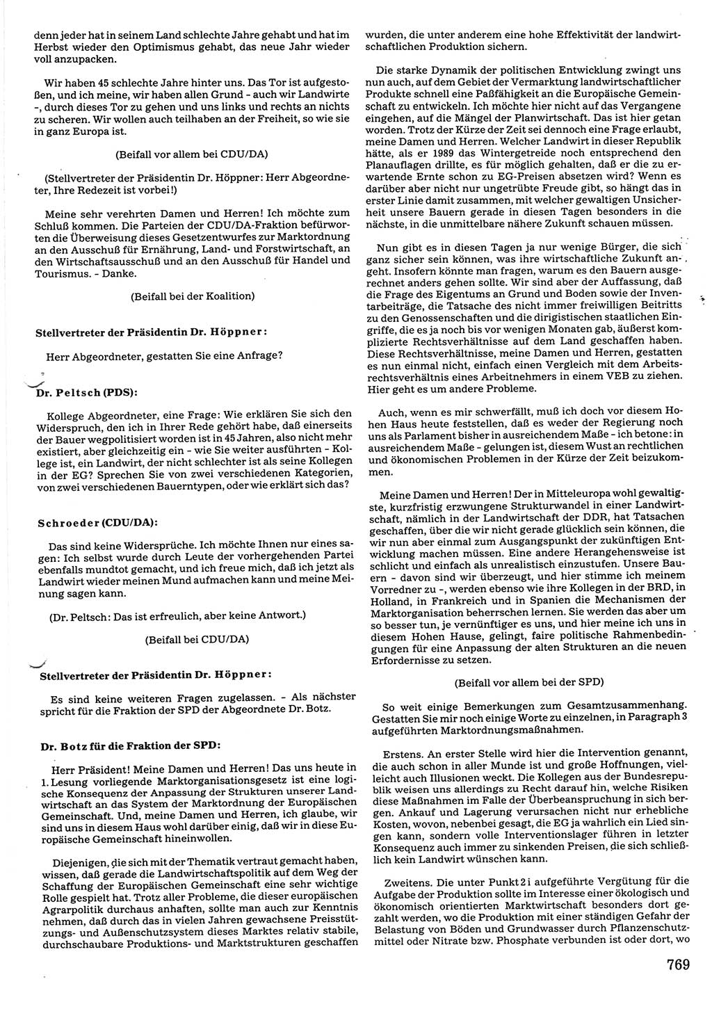 Tagungen der Volkskammer (VK) der Deutschen Demokratischen Republik (DDR), 10. Wahlperiode 1990, Seite 769 (VK. DDR 10. WP. 1990, Prot. Tg. 1-38, 5.4.-2.10.1990, S. 769)