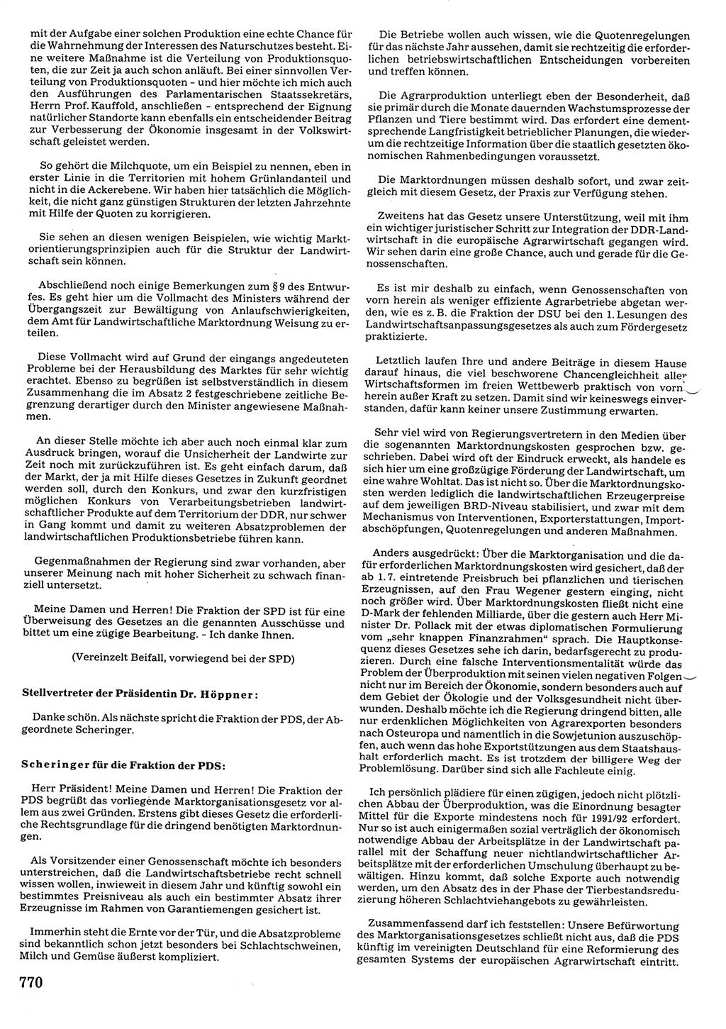 Tagungen der Volkskammer (VK) der Deutschen Demokratischen Republik (DDR), 10. Wahlperiode 1990, Seite 770 (VK. DDR 10. WP. 1990, Prot. Tg. 1-38, 5.4.-2.10.1990, S. 770)