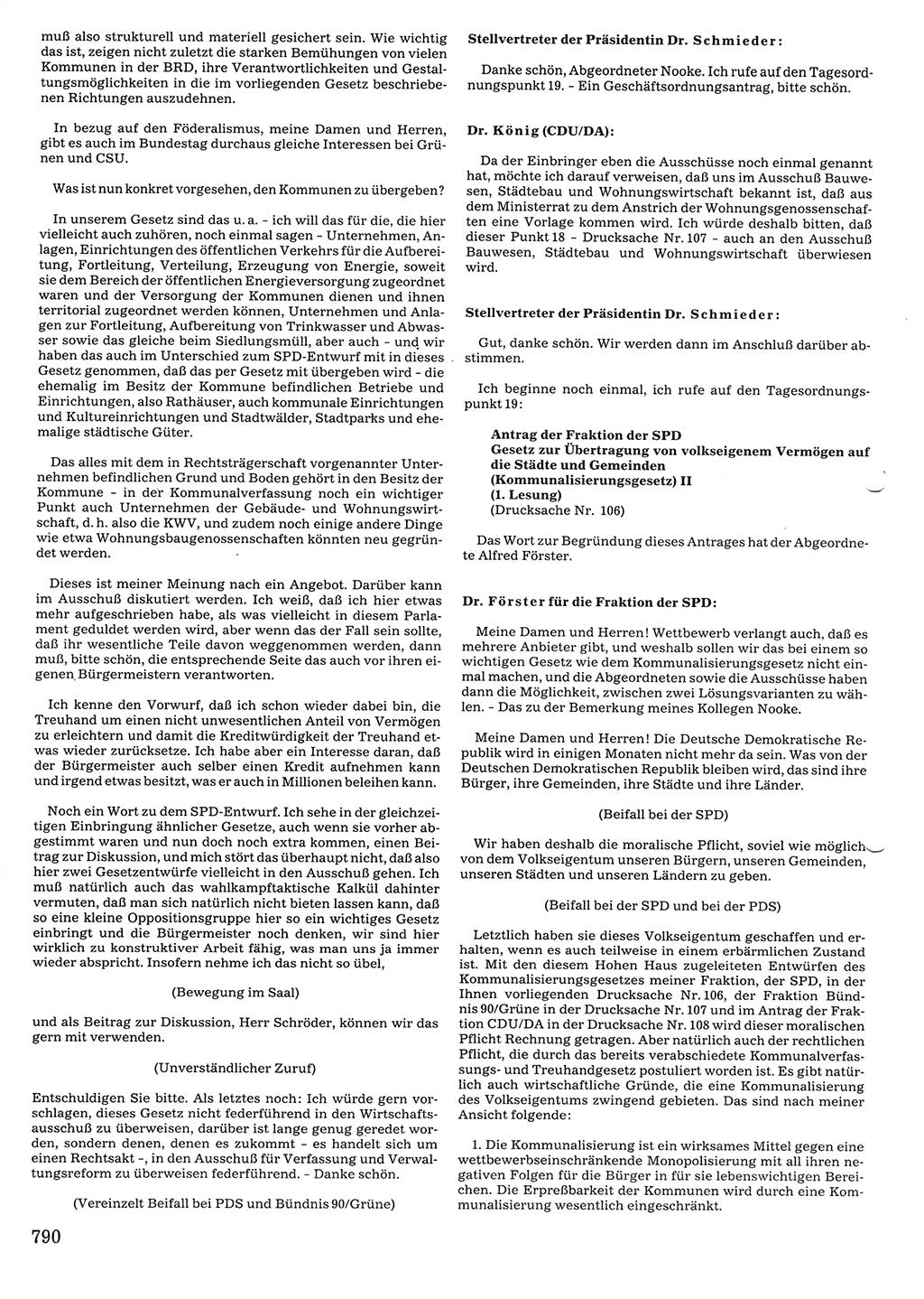 Tagungen der Volkskammer (VK) der Deutschen Demokratischen Republik (DDR), 10. Wahlperiode 1990, Seite 790 (VK. DDR 10. WP. 1990, Prot. Tg. 1-38, 5.4.-2.10.1990, S. 790)